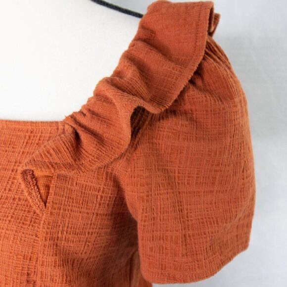 Madewell Crosshatch Ruffled Top - Picture 13 of 16